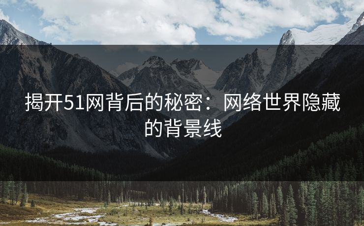 揭开51网背后的秘密：网络世界隐藏的背景线